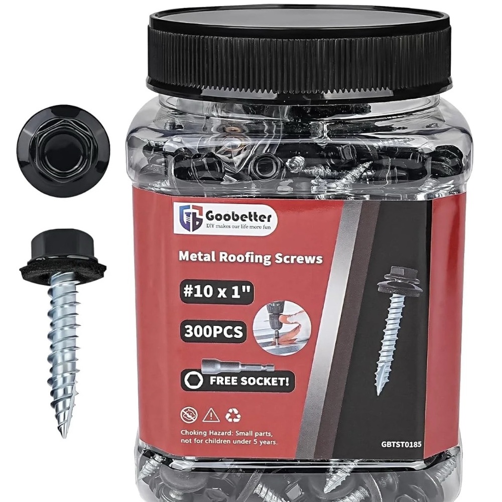 Goobetter Metal Roofing Screws with Free Socket